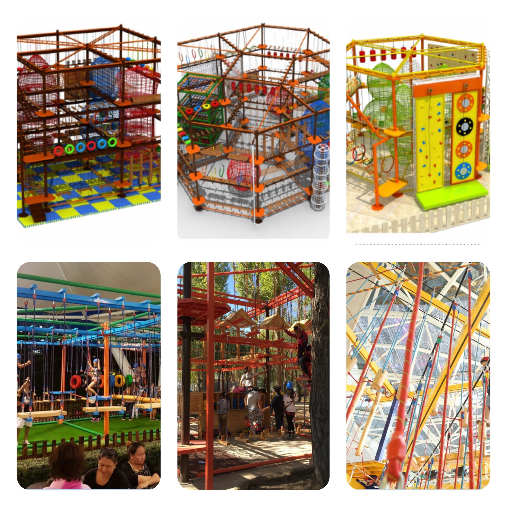 Naughty Castle Climbing Wall Adult/Children Rope Course Outdoor/Indoor Playground
