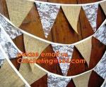 3M Vintage wedding birthday party decoration Chic burlap linen lace jute garland