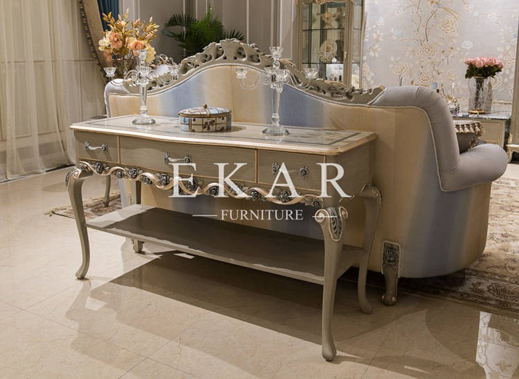 Wooden Cabinet Wall Console Table Acrylic Round Entrance Table Half Moon Console Table