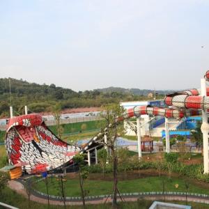 China Adult Fiberglass Water Slide Galvanized Carbon Steel Frame King Cobra Slide for Water Park wholesale