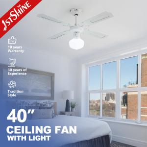 China CCC ROHS White Metal Blade Ceiling Fan 45 Inch Classic 3 Speed Choice wholesale