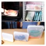 3 Pack Silicone Food Storage Bags Dishwasher And Microwave Safe