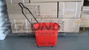 China Single Handle Supermarket Shopping Baskets With Customized Logo wholesale