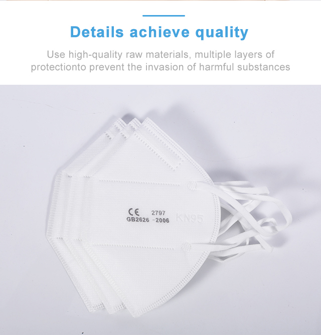 Mascarilla China en 149 5 ply disposable facial filter protect dust kn95 mask