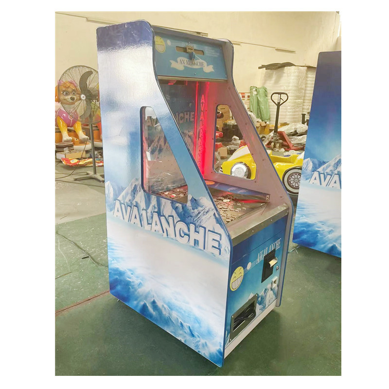 Upright Reusable Coin Drop Machine , Multifunctional Quarter Coin Pusher