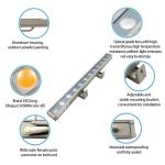 Aluminum Color 18W LED Wall Washer Lights Outdoor Waterproof Linear Light