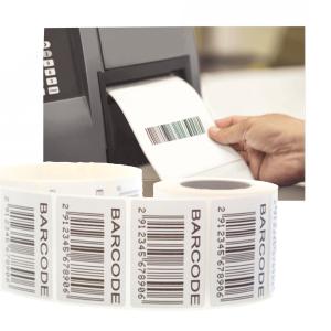 China Private Printed Barcode Labels Adhesive TVS Paper Barcode Label wholesale