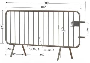 China Nadar Crowd Control Barriers 14 bureaux, Fully Hot Dipped Galvanized wholesale