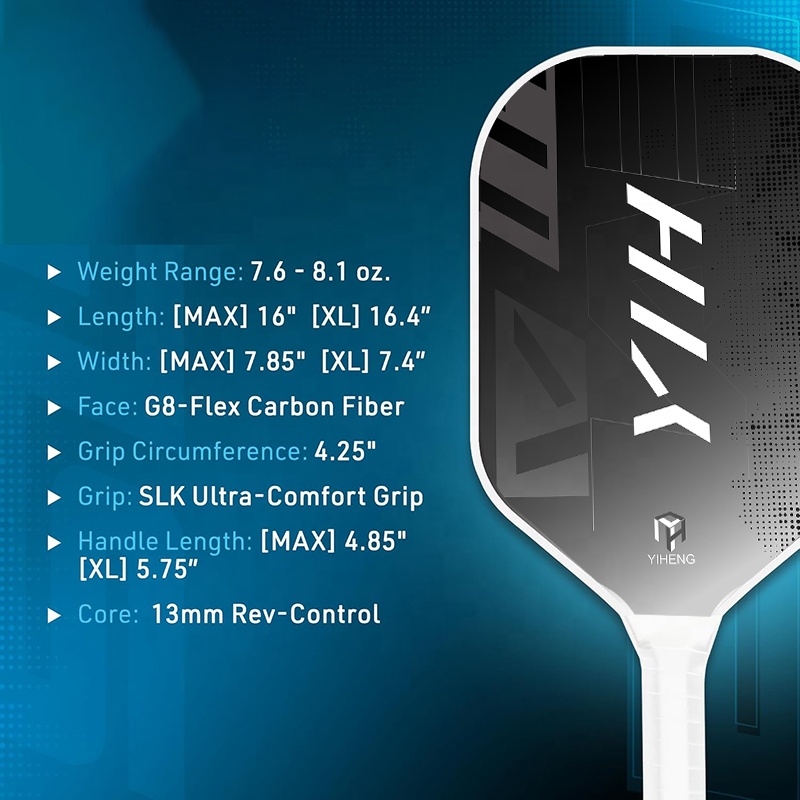 Beginner's Pickleball Paddle T700 Carbon Fiber Racket with XL Size and USAPA Approval