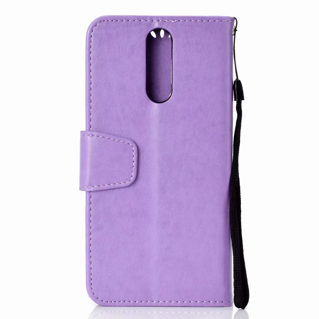 Huawei Mate 10 Embossed Mermaid Mariner Spirit Leather Wallet Case with wristlet strap