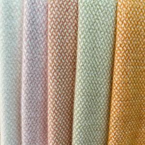 China 830gsm Tartan Chenille Polyester Tweed Wool Fabric Lady Overcoat Material wholesale