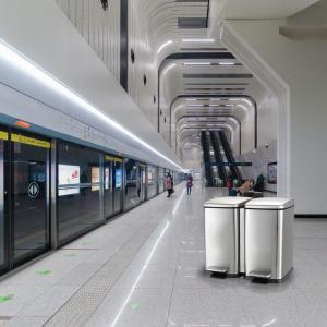 China Anti Rust 386mm Height Foot Pedal Trash Can wholesale