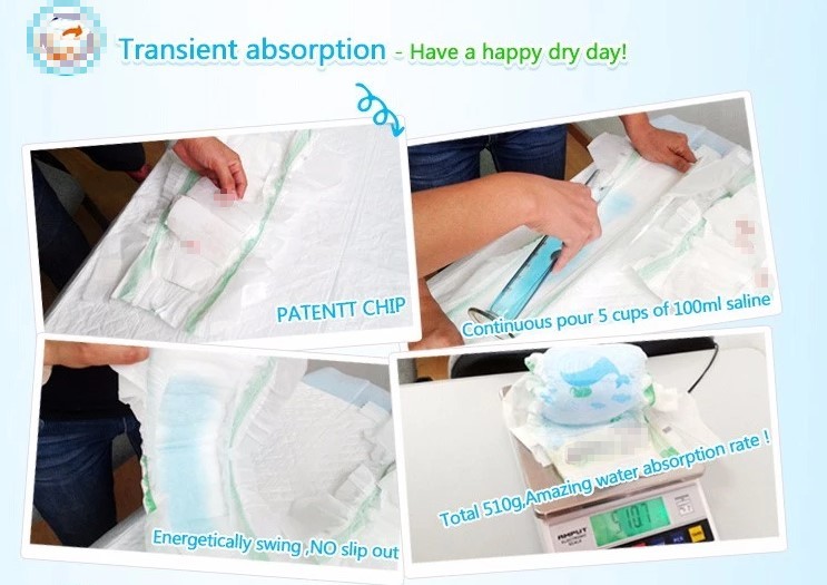 Hydrophilic Non Woven Cotton Thin Baby Pull Up Diapers