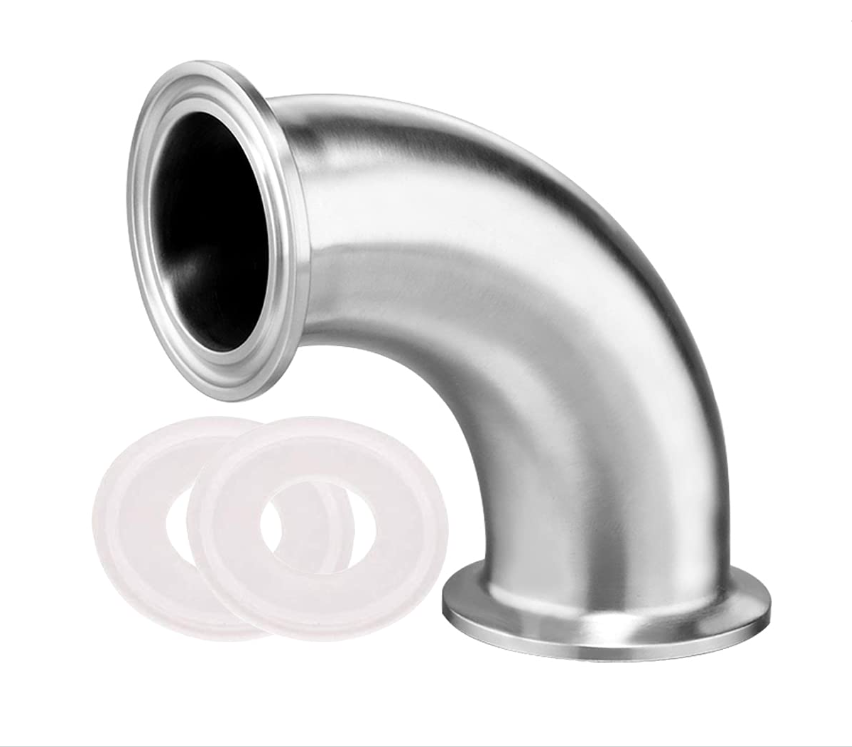 2" Tri Clamp Sanitary Pipe Fitting 90 Degree Elbow Stainless Steel 2" Tube OD Wenzhe