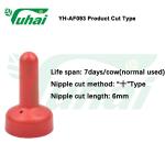 Orange Rubber Animal Feeding Teats Milk Bottle Nipple For Livestock Dummy