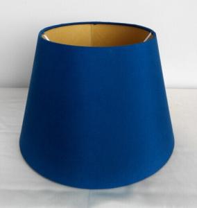 China Blue Gold PVC Inner Hardback Lamp Shade H180MM Rolled Edge wholesale