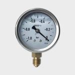 63mm Brass Tube Glycerin Pressure Vacuum Gauge Stainless Steel Case