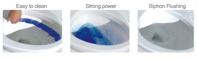 Chaozhou Popular Models Round P trap Washdown Rimless WC Back To Wall Toilet