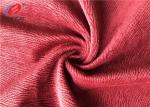 Burnout Polyester Brushed Velboa Fabric , Velvet Sofa Fabric Warm Keeping