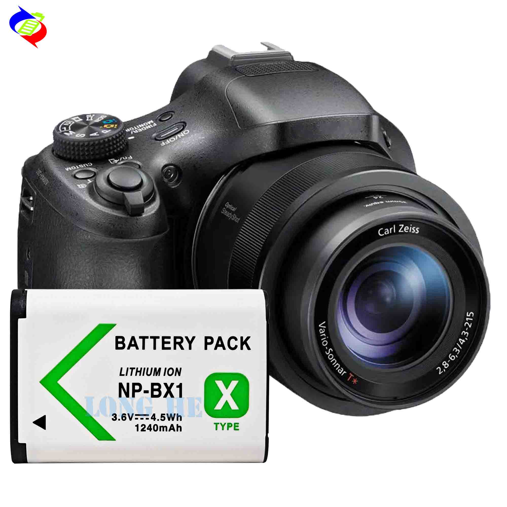 1240mAh 4.5V Rechargeable Battery for Sony DSC-RX100 DSC-WX500 DSC-HX400 ZV-1 Camera