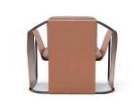 Metal Frame Leather Leisure Chairs Adjustable Restraint Head Brown Leather