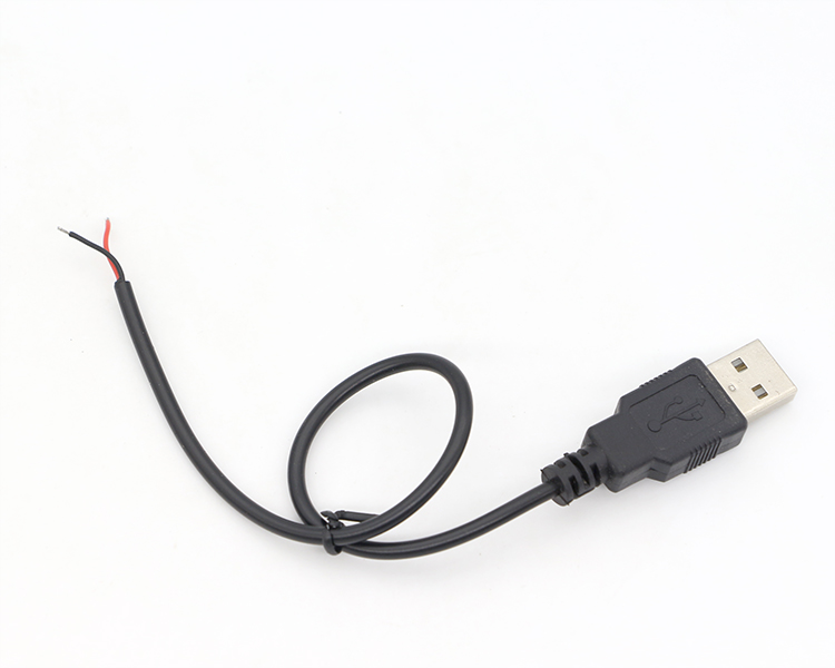 OEM USB 2.0 A Male To Open Stripped Soldering Tinned Bare 2 Wire End Pigtail Power Charging Cable