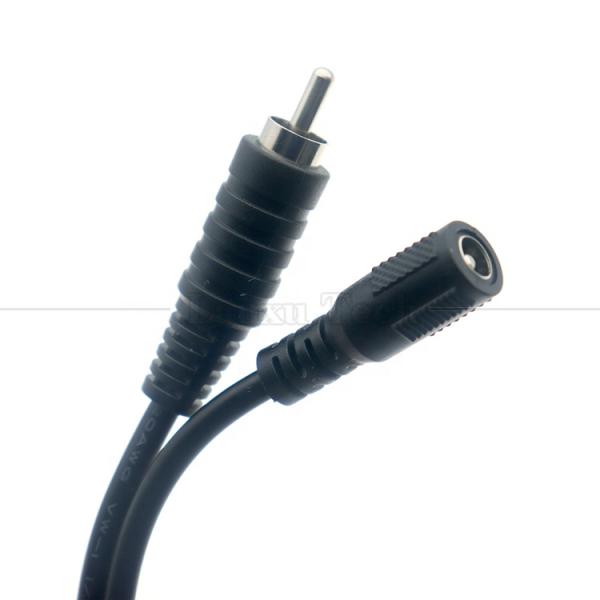 RCA Male to DC 5.5x2.1 5.5x2.5 3.5x1.35mm Female Plug Barrel Jack Pedal 12V DC Power Cable