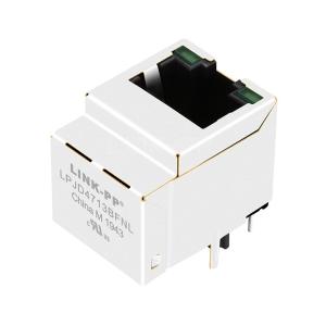 China LPJD4713BFNL 1000 Base-T Gigabit Vertical RJ45 Jack With Magnetics Green/Green Leds wholesale
