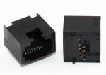 Black 1000 Base T RJ45 Modular Jack MJ3288-B011-HRN1