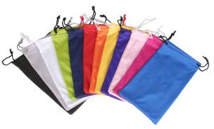 China Heat Transfer Lamination Microfiber Glasses Pouch , Gravure Drawstring Sunglasses Pouch wholesale
