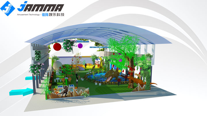 Dinosaur Virtual Reality Theme Park Customized Size 12 Months Warranty
