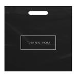 Die Cut LDPE 2.35mils Handles Shopping Bags SQP For Merchandise Gifts