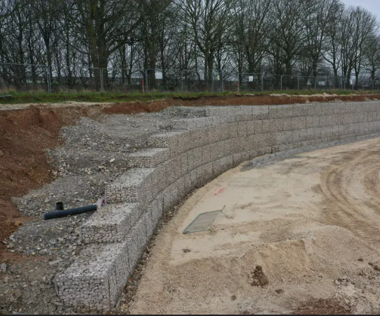 HDP Galvanized Gabion Boxes 5.0mm Thickness Welded Retaining Walls