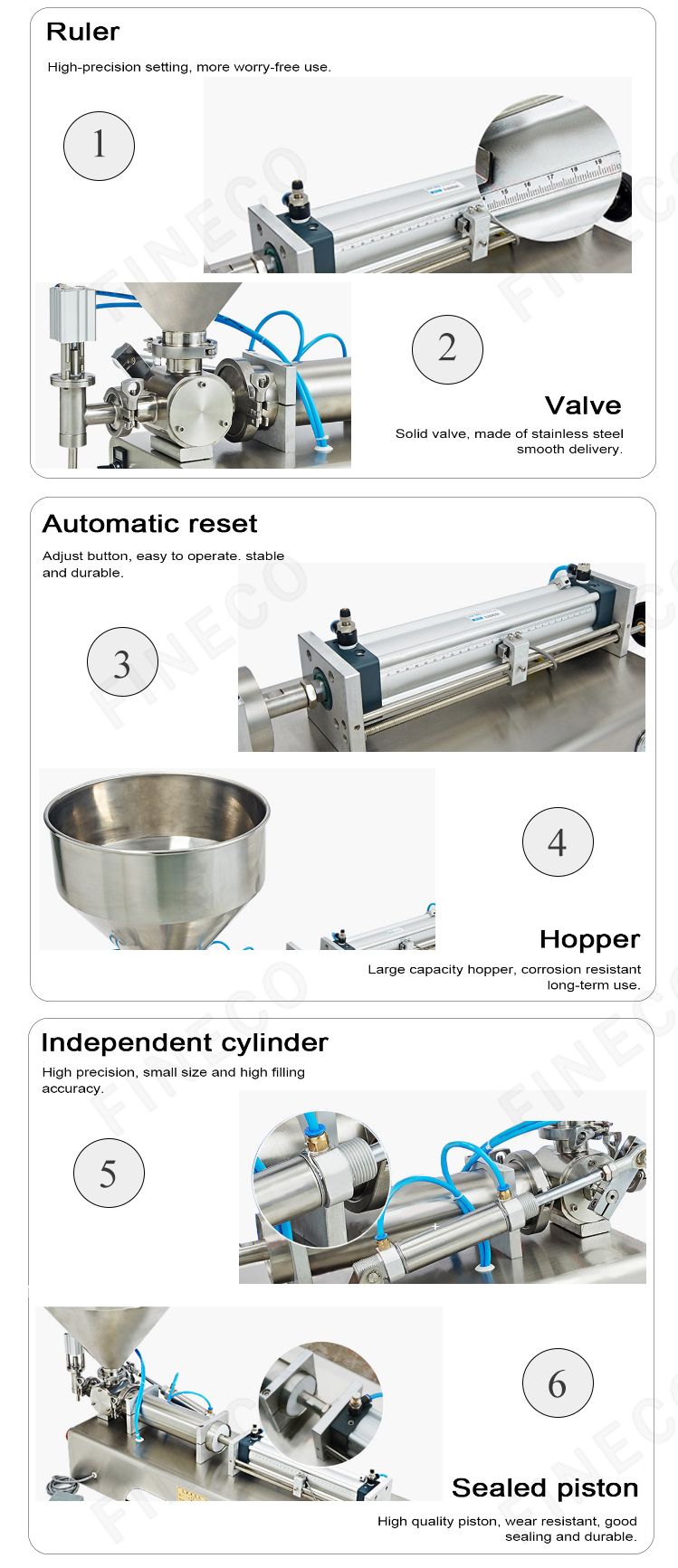 10-100ml Filling Machine for Water Cream Shampoo Moisturizer Lotion Cosmetic Oil Honey Stick Food Paste