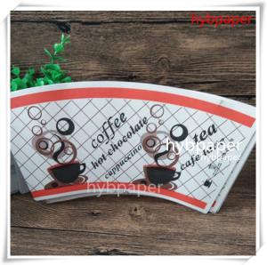China Colorful Printed Paper Cup Fans With PE Coated for beverage,9oz paper cup fan factory directly wholesale