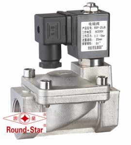 China Stainless 2 Way Solenoid Water Valve , 3/8” Electric Solenoid Valve For Water wholesale
