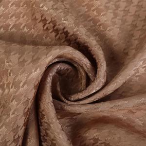 China Soft Smooth Houndstooth Jacquard Fabric Viscose Rayon Fabric wholesale