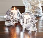 Luxury Decorative Simple Custom Brand Transparent Candle Holder Bone Shape