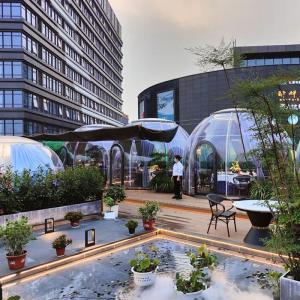 China Geodesic Dome Glamping Tent Luxury PC Dome House Outdoor Bubble Tents wholesale