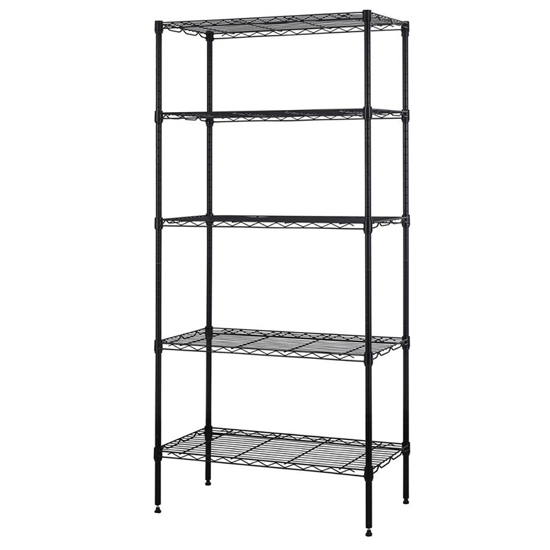 Chrome Powder Coated Metal Storage Wire Shelf 4 Tiers For Kitchen Restaurant