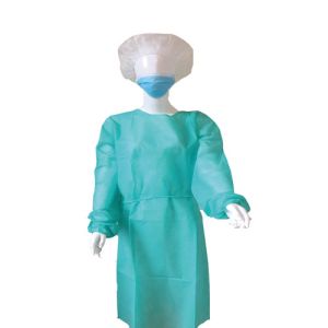 China Elastic Cuff ISO13485 140*140cm Disposable Hospital Gowns wholesale