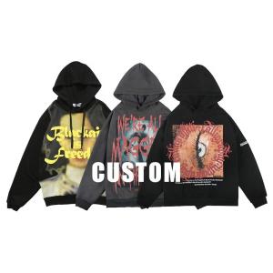 China Unisex Printed Crew Neck Unisex Cotton Printed Hoodie Customized Logo wholesale