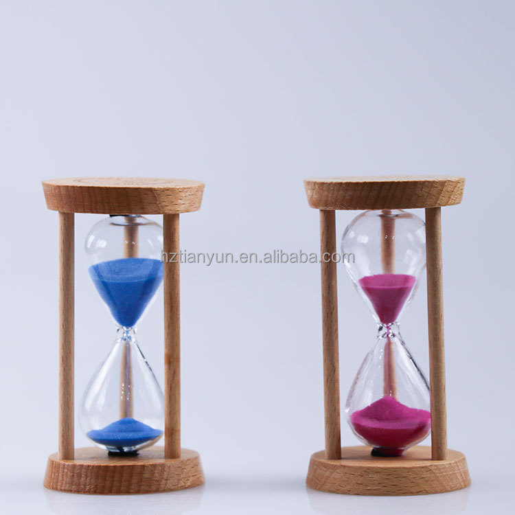 Nordic Wooden Hourglass 1 Minutes - 5 Minute Sand Timer Logo Customized