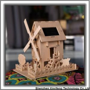 China XRF DIY Wooden House Solar Toy Kids Mini House wholesale