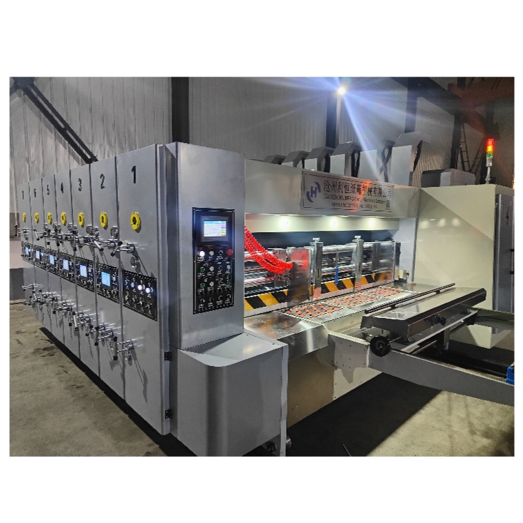 220V Corrugated Carton Box Flexo Printer Cardboard Printing Die Cutting Machine With Slotter And Die-cutter