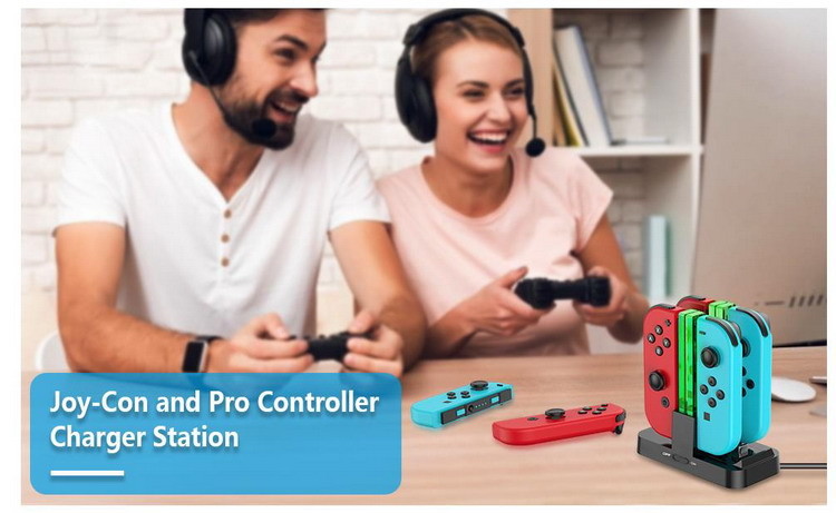 OEM Joy Con Pro Controller Charger Station 500 MAh * 4