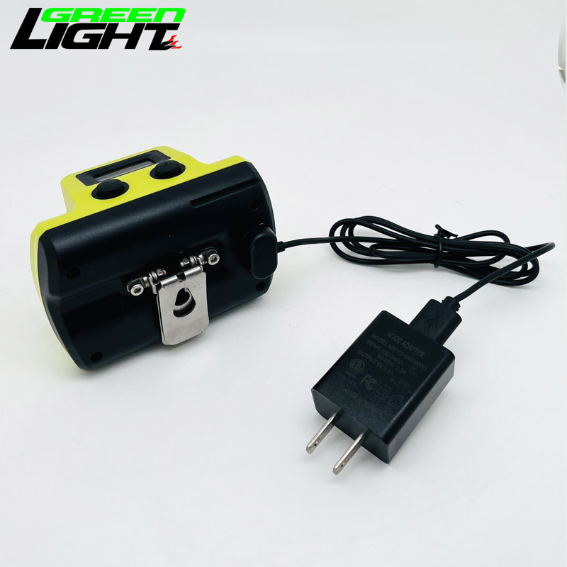 Safety LED Miners Head Lamp With OLED Display 20000lux Waterproof IP68