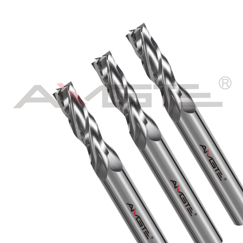 4 Flutes Carbide End Mill Polished Square Cutting End Mill Uncoated For Aluminium