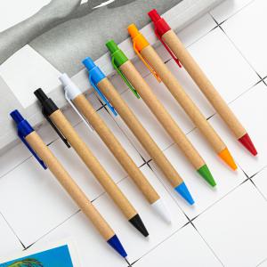 China Black Ink Ballpoint Pen with Custom Logo Made from Eco-Friendly Bamboo wholesale