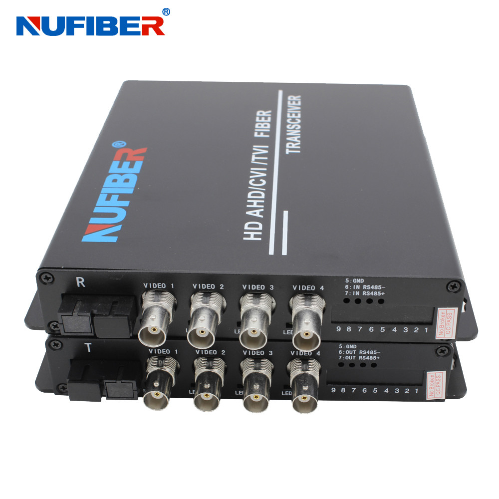 1080P Fiber Video Converter 4BNC 20km Distance ROHS Approved